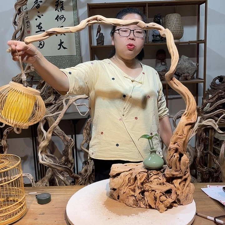香榧木杜鹃根根艺摆件