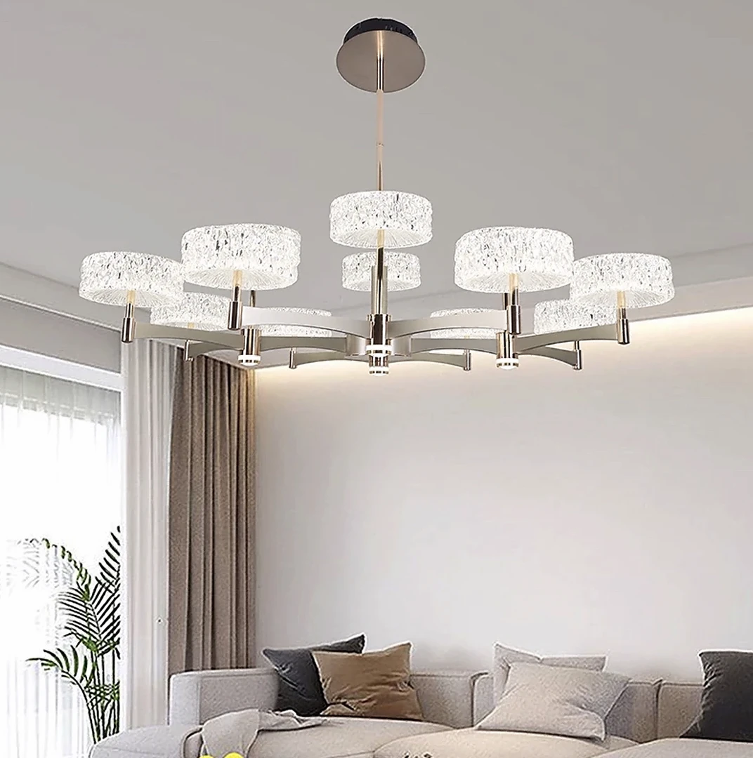 简约吊灯高档水晶家用灯饰客厅灯餐厅灯新款轻奢大气北欧高端客灯