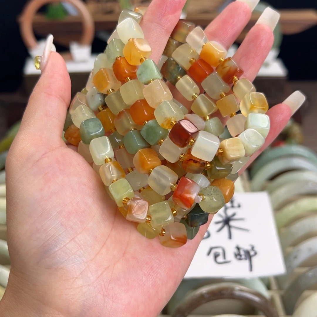 未镶嵌蛇纹石玉手链