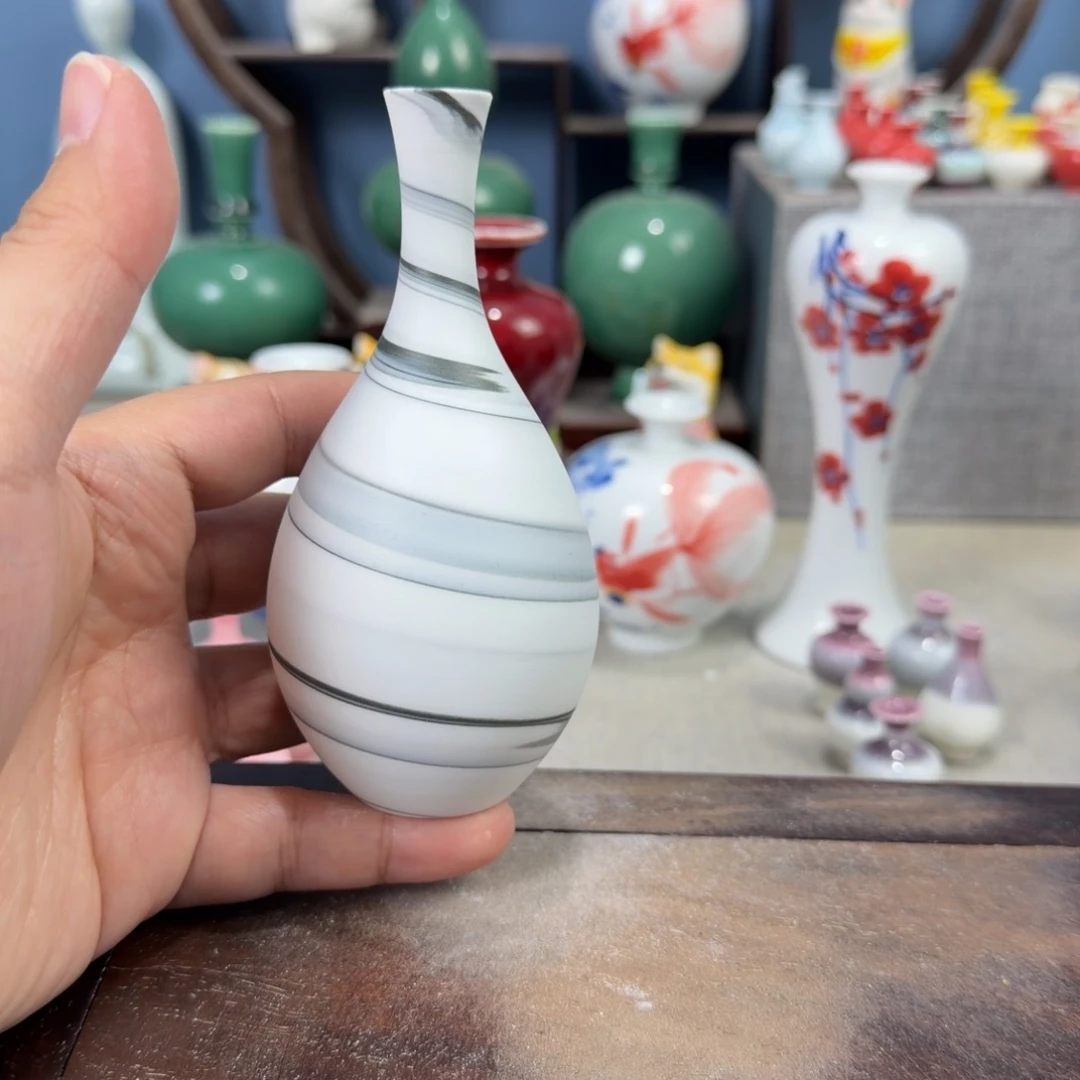 陶瓷手工小花器摆件