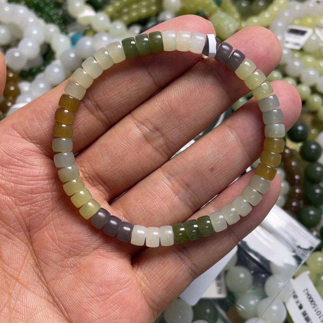 和田玉未镶嵌手链012