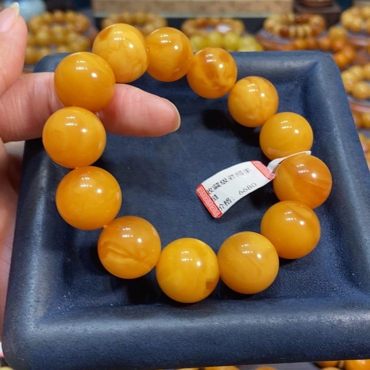 未镶嵌琥珀手链蜜蜡