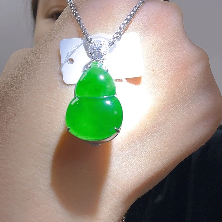 翡翠银S925镶嵌吊坠(不含链)