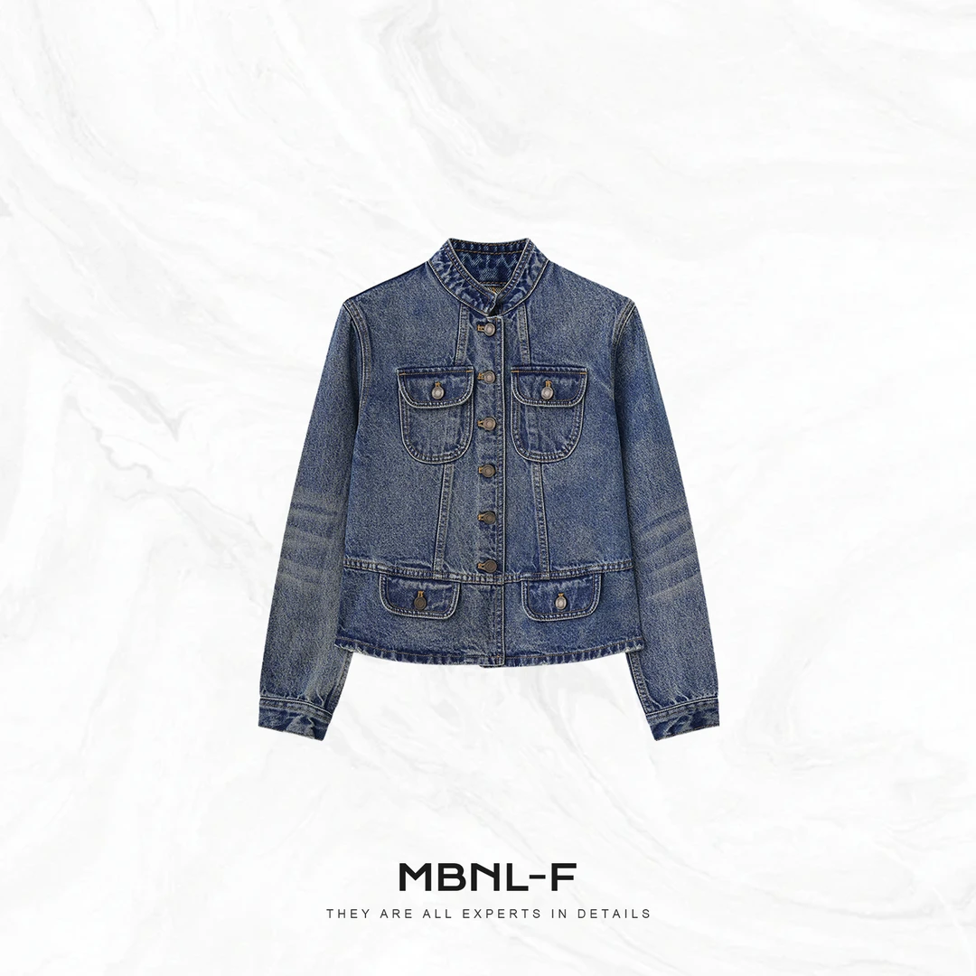MBNL-F “古着牛仔” 复古石磨洗水全棉牛仔外套 秦磊JN-WT608