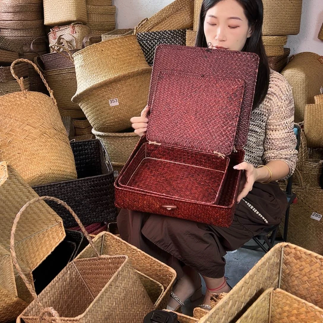 草编草编包/草编收纳盒微瑕疵