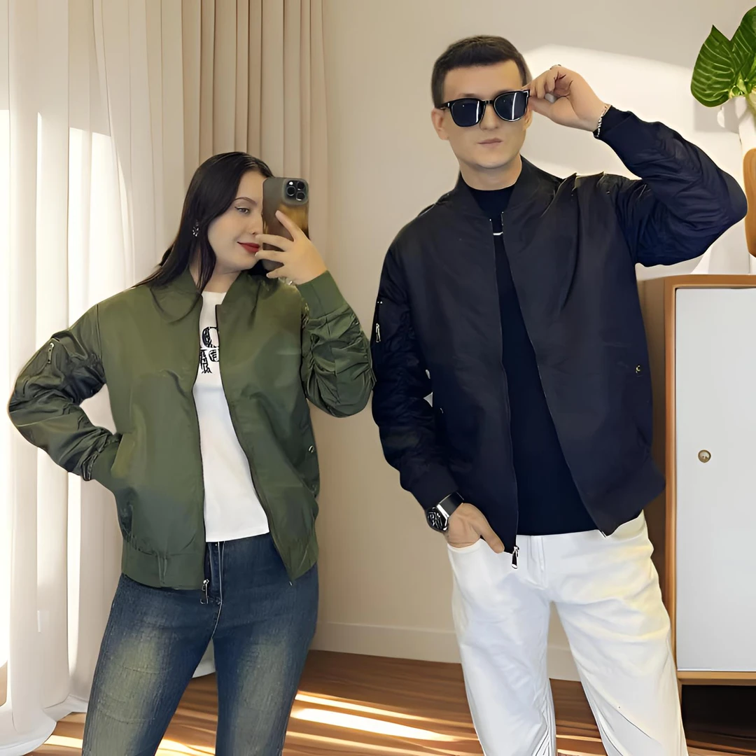 M115新款飞行员夹克外套男女同款情侣款棒球服外套春秋时尚休闲