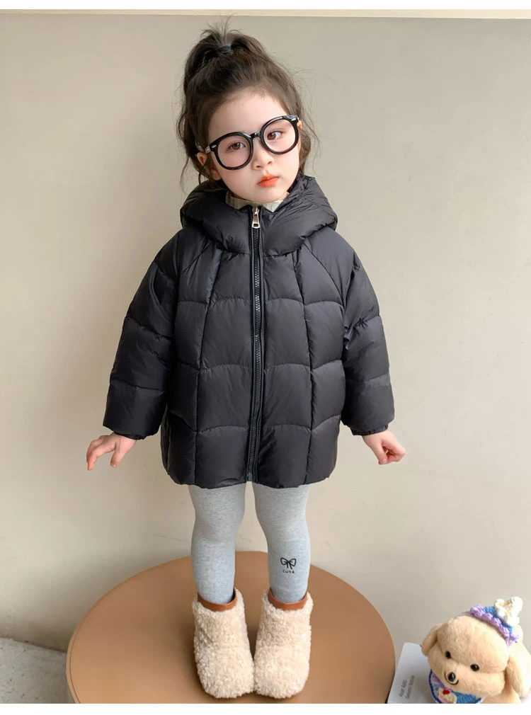 儿童羽绒服2025冬季新款中小童秋冬加厚连帽外套男女童保暖上衣