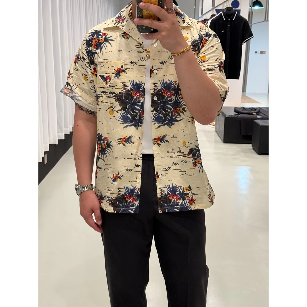 12700PRD版”享乐派 意式 Hawaii度假风 120支长绒棉"保龄球 衬衫