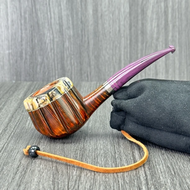 俄罗斯哈利托诺夫烟斗爆款平底锅斗光面雕刻斗石楠木手工进口斗