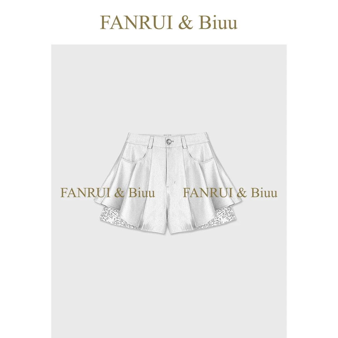 FANRUI/泛芮「银河漫游」重工显瘦百搭独特短裤设计半身裙裤B17194