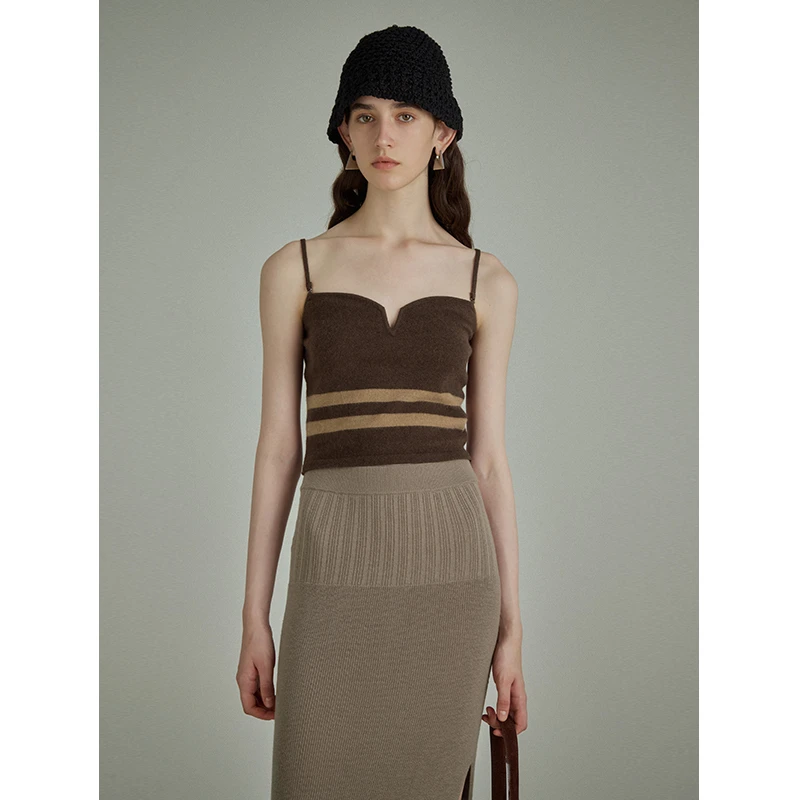 断码折扣｜焦糖布丁 美丽诺羊毛针织衫穿搭吊带上衣MSCIY0715