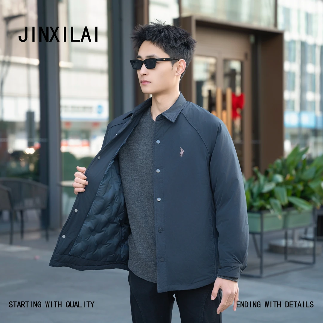 【90白鸭绒】翻领户外保暖男装商务宽松冬季男士冬季高蓬松