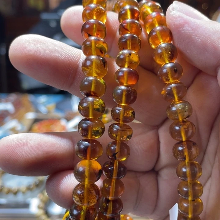 琥珀未镶嵌颈饰抚顺琥珀未镶嵌9mm108