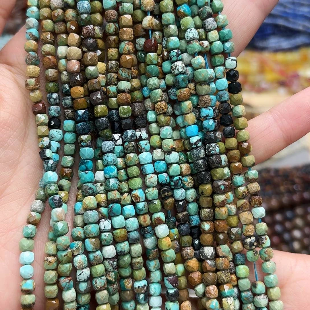 未镶嵌玛瑙/玉髓珠宝半成品4×4湖北松松渐变方切一条