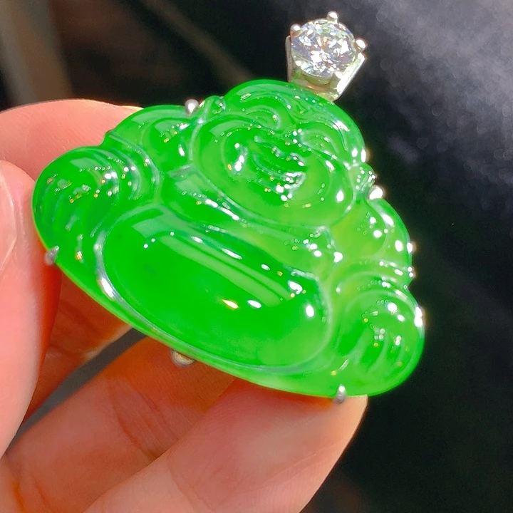 【闪购商品】翡翠颈饰银S925镶嵌翡翠