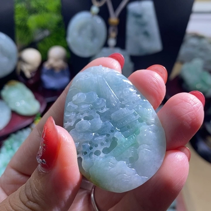 【闪购商品】颈饰未镶嵌翡翠山水