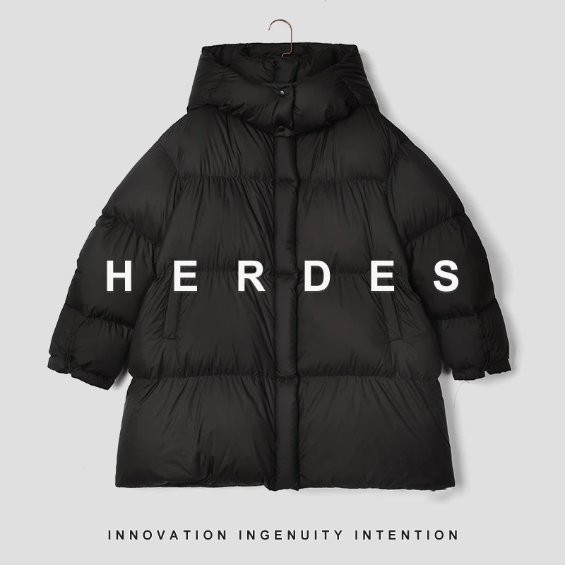 HERDERS 双色潮流时尚连帽羽绒服 247006