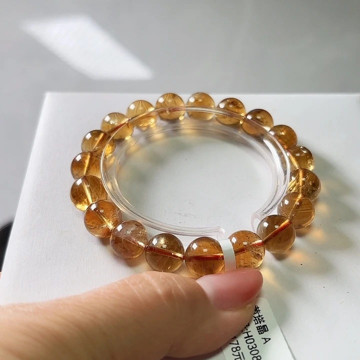 未镶嵌手链水晶黄塔晶10mm