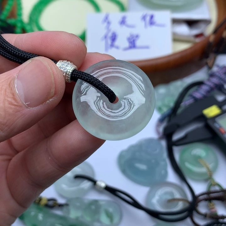布***王一物一图，平安扣吊坠