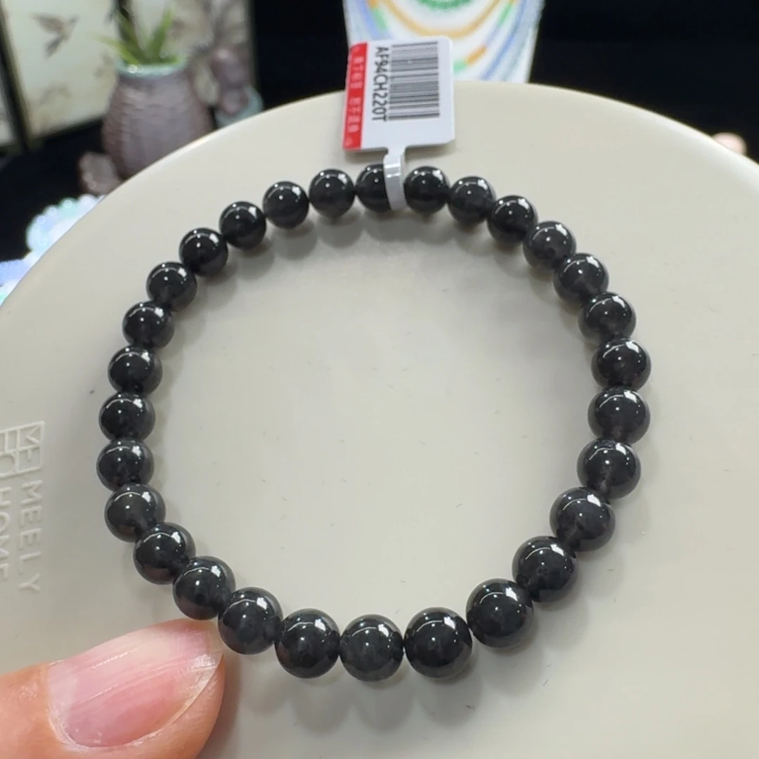 翡翠未镶嵌手链冰乌鸡单圈6mm