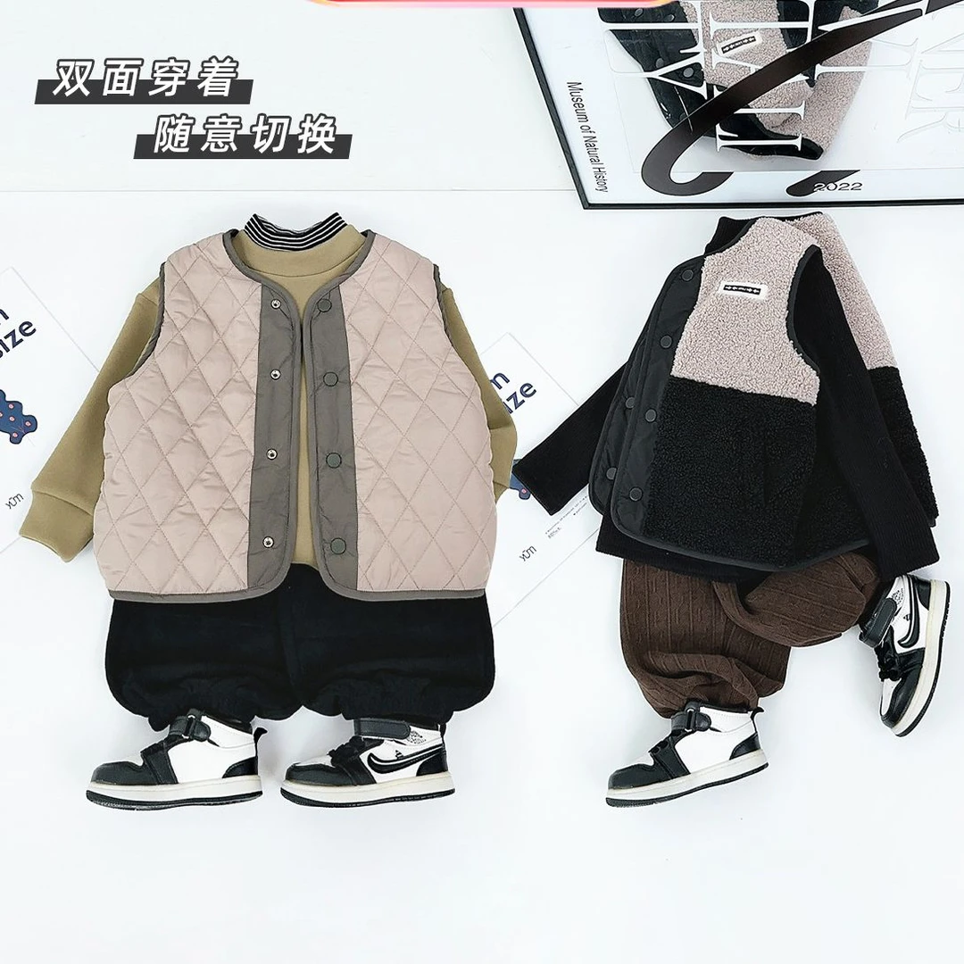 儿童棉马甲加厚2024新款秋冬装男童外套 D-BAO24036