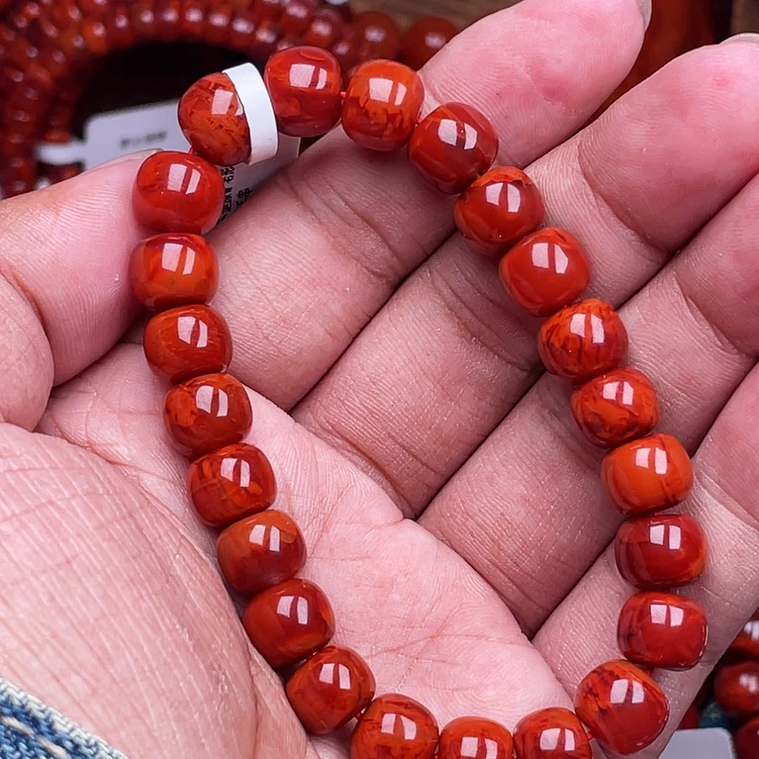 庆***南红玛瑙未镶嵌手链南红瓦西卡9老型原矿