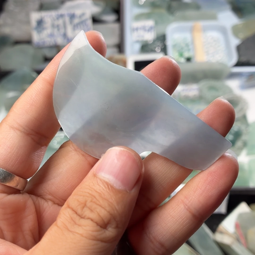 未镶嵌定制翡翠天然缅甸翡翠a货糯冰紫料斧头
