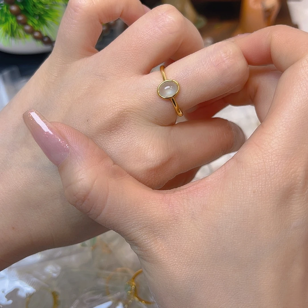 翡翠银S925镶嵌戒指