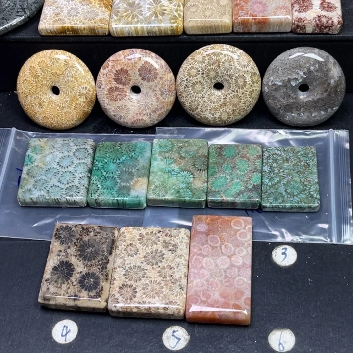 未镶嵌吊坠硅化珊瑚（珊瑚玉）