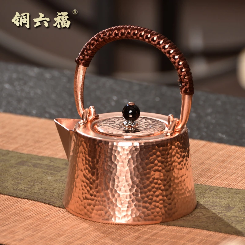 铜壶烧水壶煮手工纯紫铜上班族红铜容量（350ml)煮上班族茶壶
