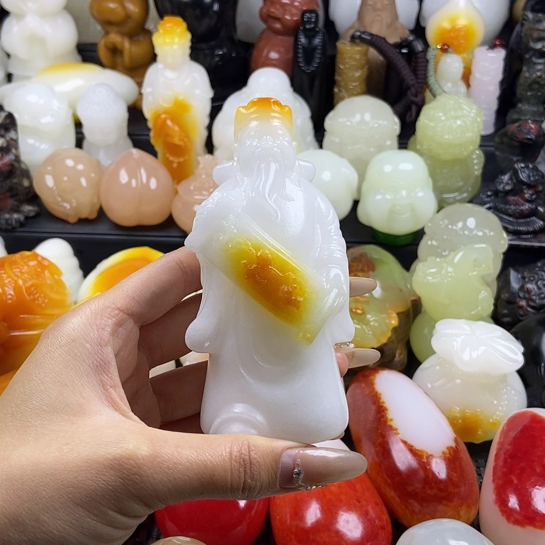无花朵原石雕刻把件