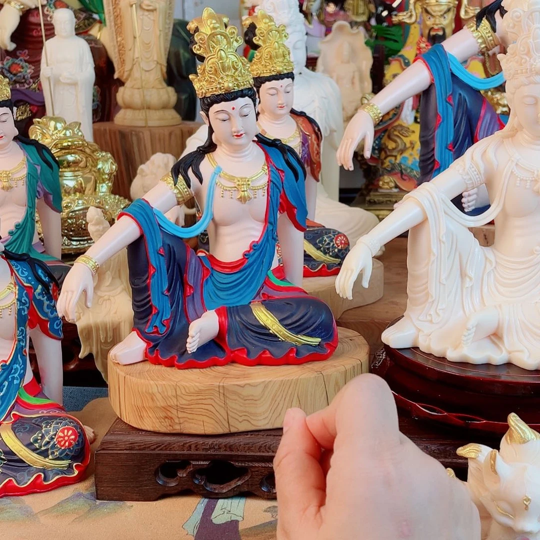 爱***h石材自在观音摆件20