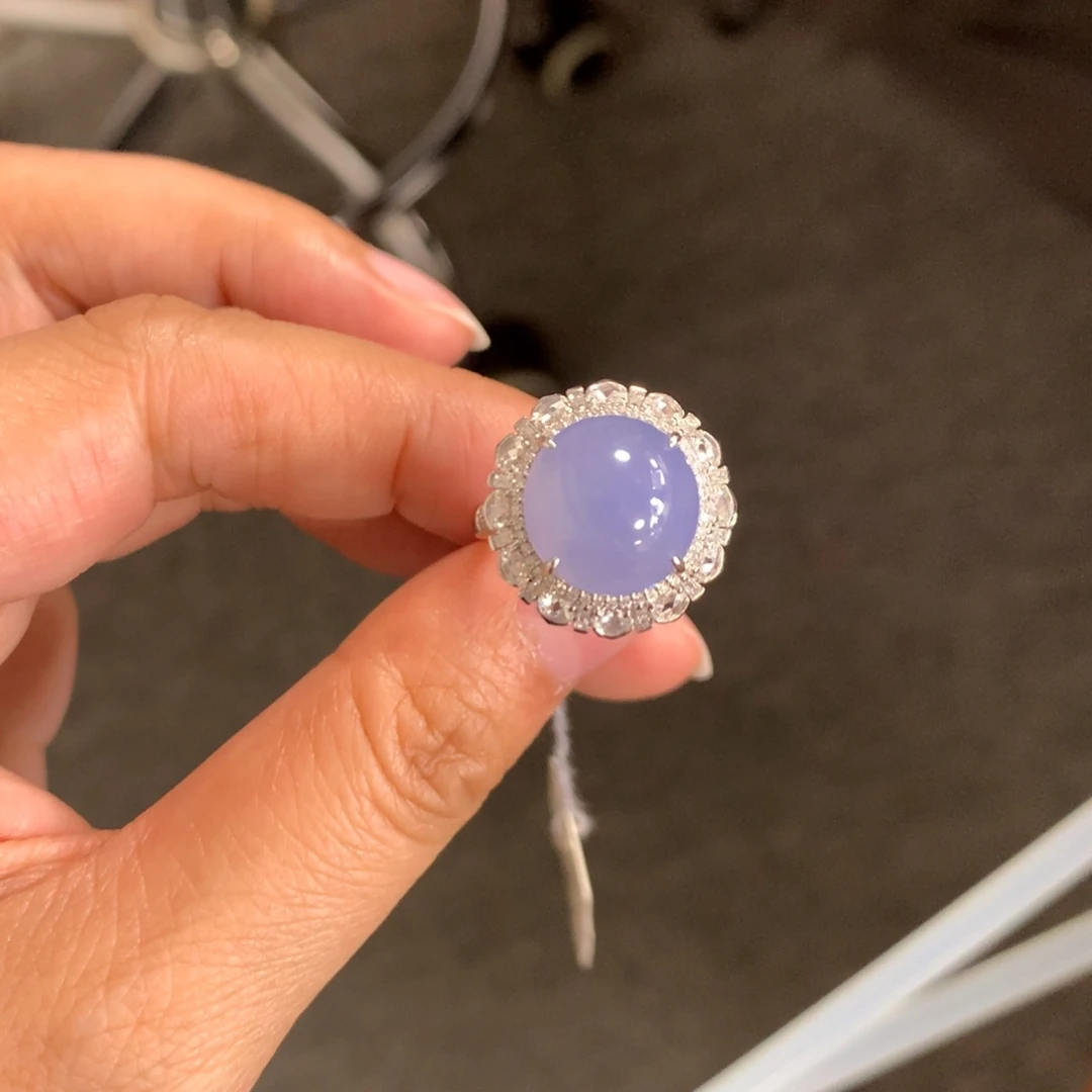 翡翠戒指18K金镶嵌两用款