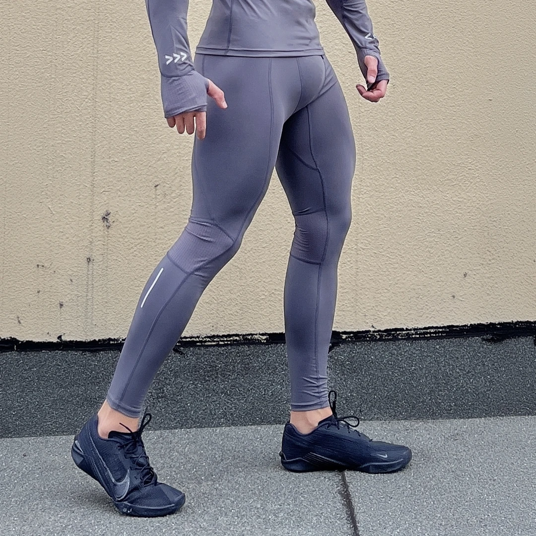 GYMBULL健身裤男士高弹力训练长裤春秋季紧身裤子速干修身裤打底