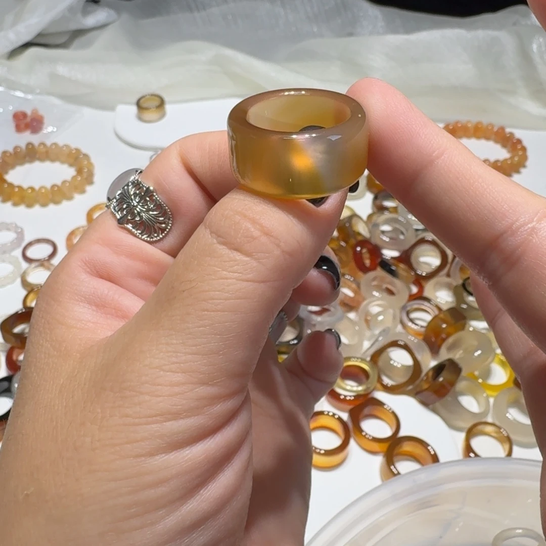 玛瑙/玉髓未镶嵌戒指港16/17