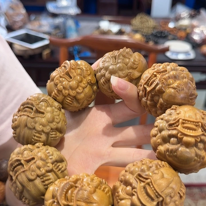 维腊木（绿檀）其他5.0貔貅单圈八方招财