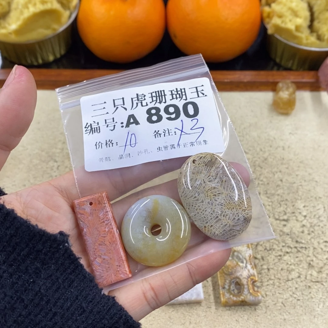 硅化珊瑚（珊瑚玉）1未镶嵌芯*