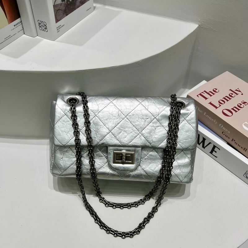 【TT Studio】ZT-D9616-银色 RAIN.CUN时尚简约腋下斜跨轻奢女包