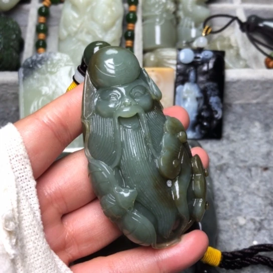 和田玉把件未镶嵌蜡***福