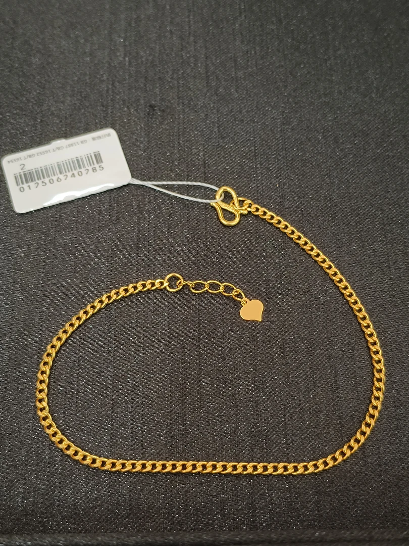 【金展珠宝】足金 侧身手链 带延长链