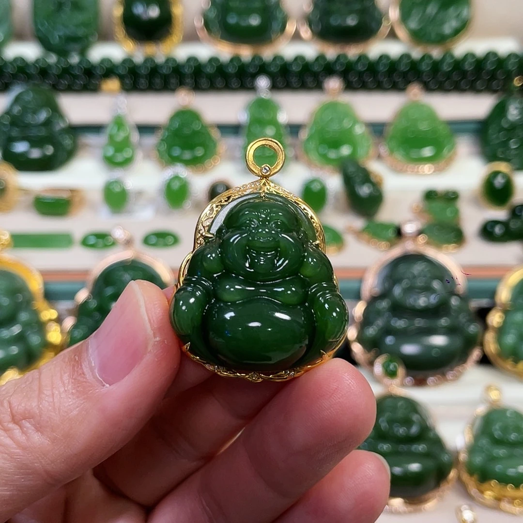 和田玉（碧玉）未镶嵌颈饰30mm