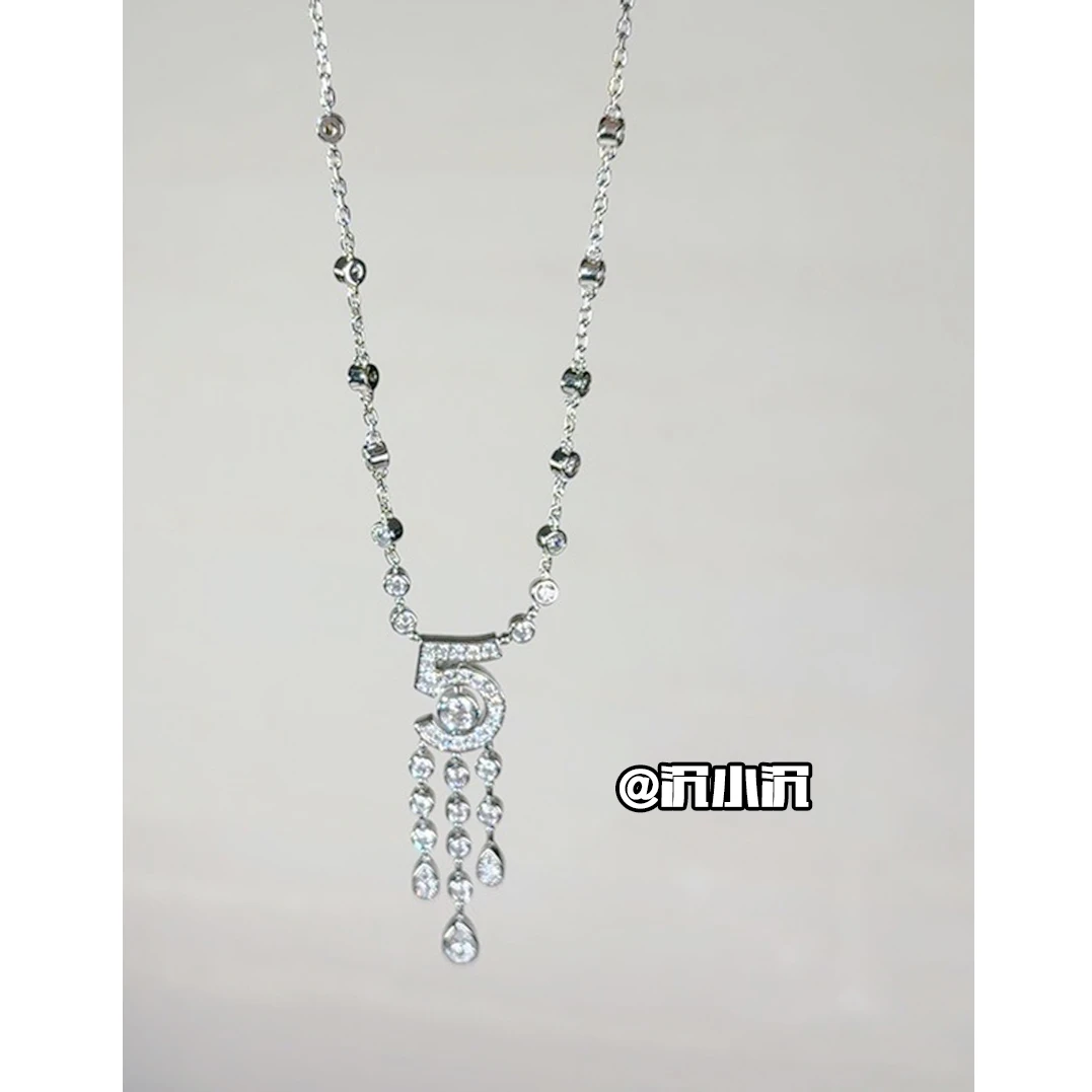 铜合金项链 【5号系列项链C171】简约气质百搭轻奢重工流苏项链