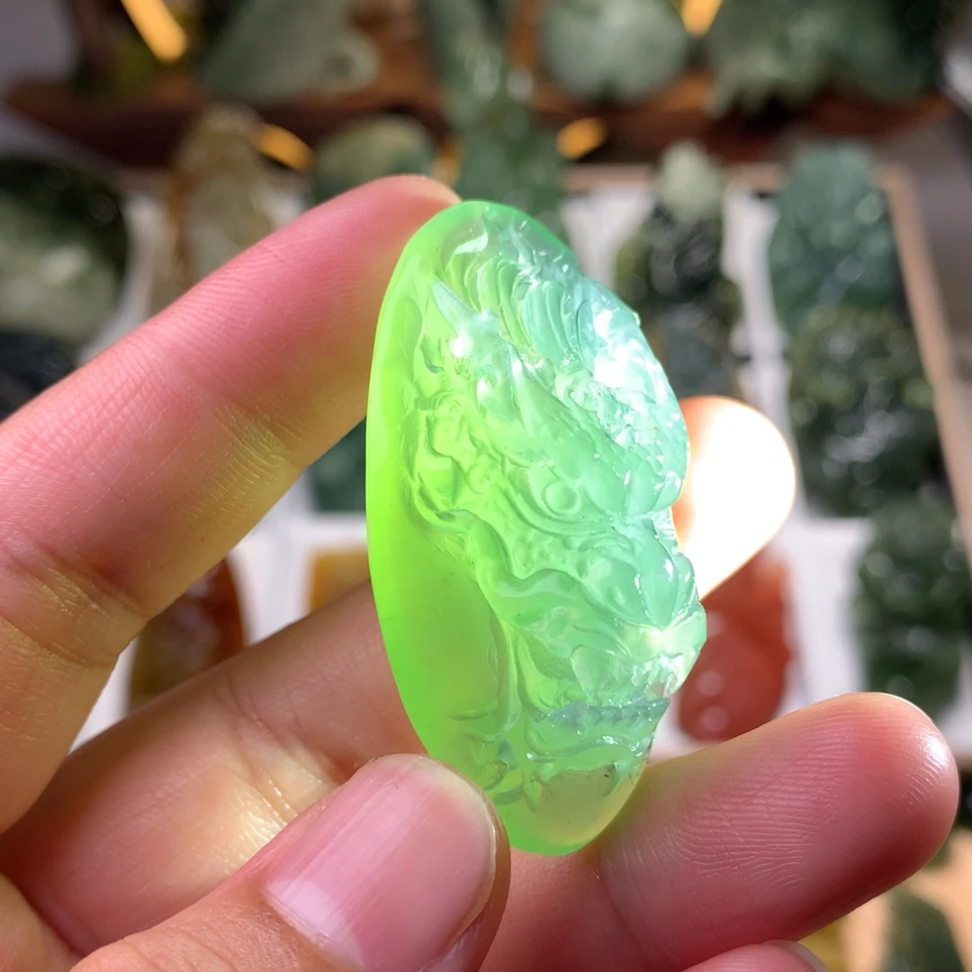 岫玉未镶嵌岫玉挂件龙头