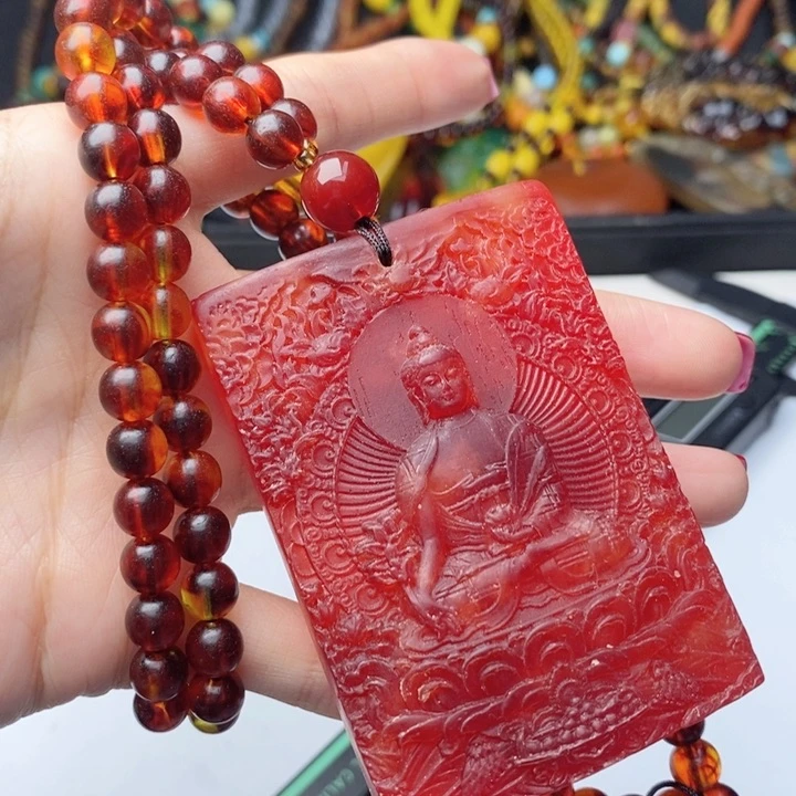 蜜蜡颈饰未镶嵌131套装