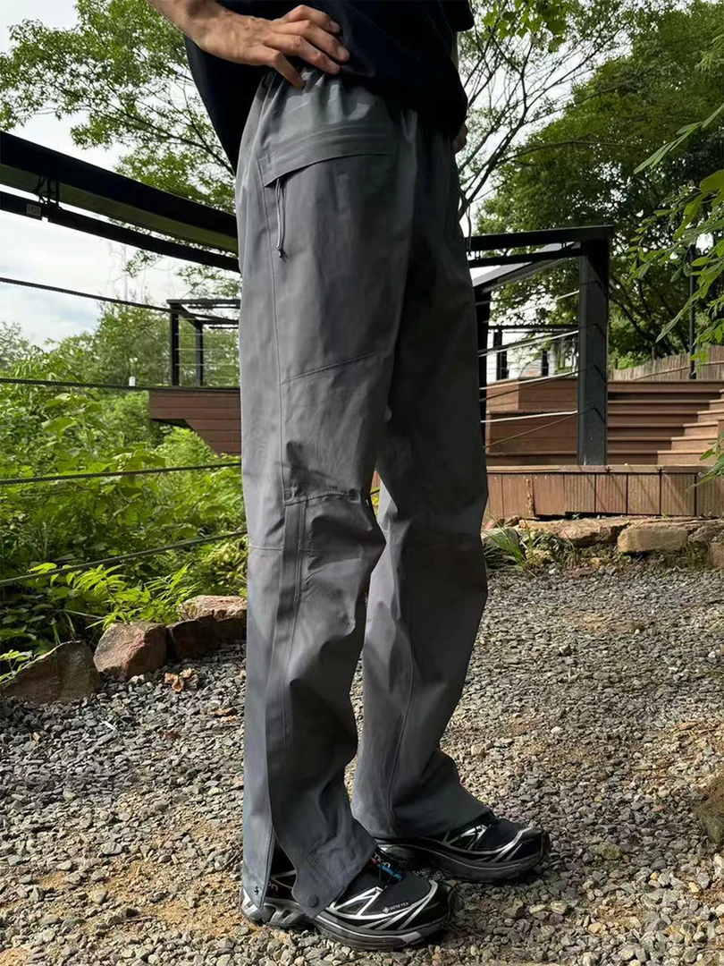 大码300斤山系户外软壳冲锋裤男士秋季美式机能直筒运动三防裤子2