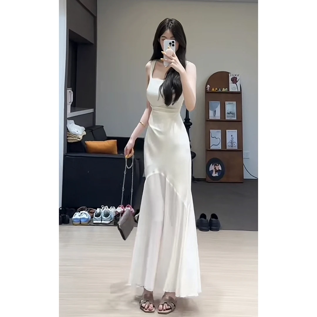 舒胡蕾 月光曲 女装连衣裙姐姐风气质时尚夏季长款纯色设计师