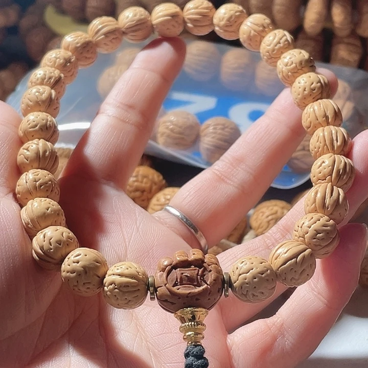 @***@桃核吊坠桃核手串野生33