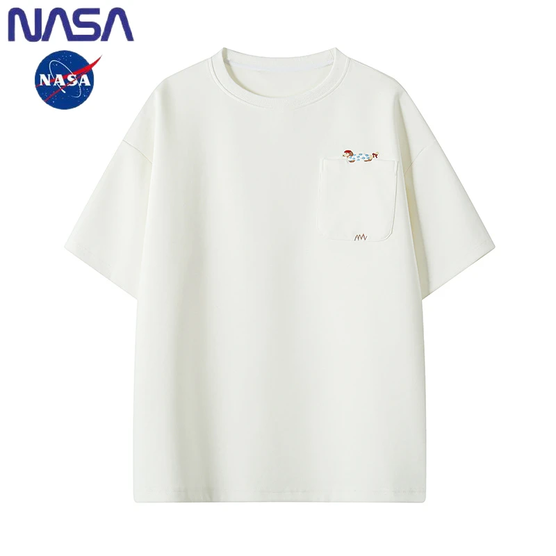 nasawassup时尚百搭夏季白色T恤半袖上衣