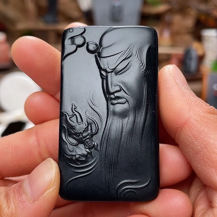 海***洋和田玉（墨玉）未镶嵌吊坠(不含链)羊脂级