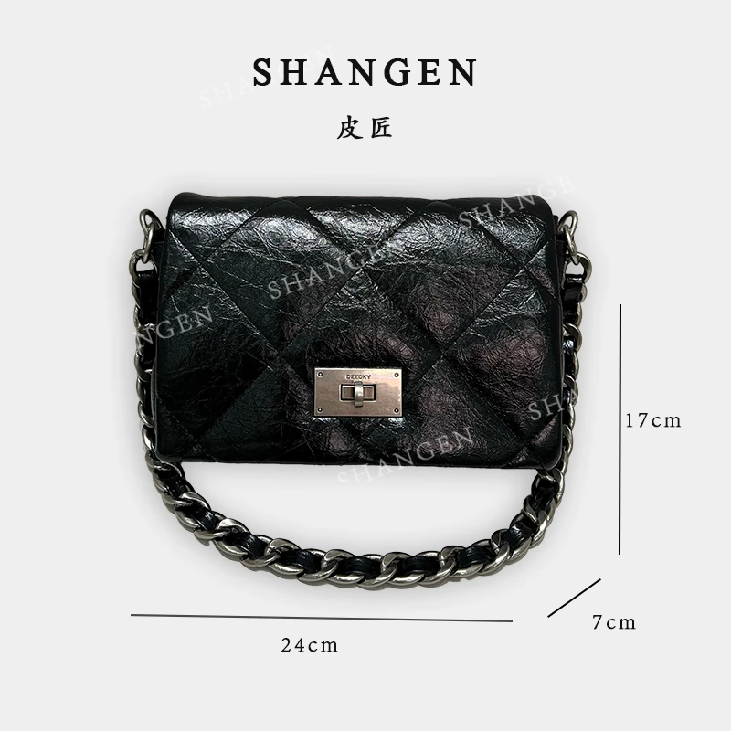 【尚恩CC】ZT-D7126-黑色-轻奢时尚女士新款单肩斜挎包